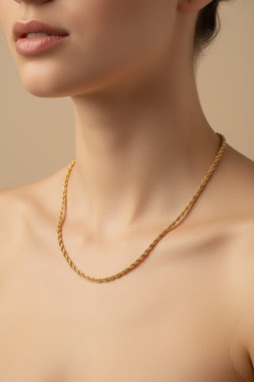 14K DIAMOND-CUT DESIGN NECKLACE 2.2N-60CM LCC-27470021