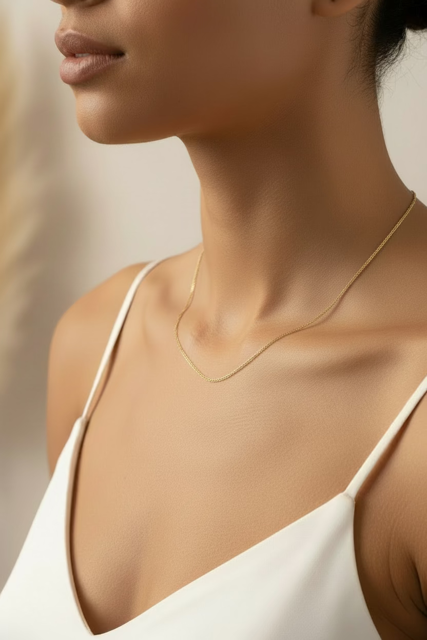14K SINGAPORE CHAIN  STYLE NECKLACE 60CM X000850512