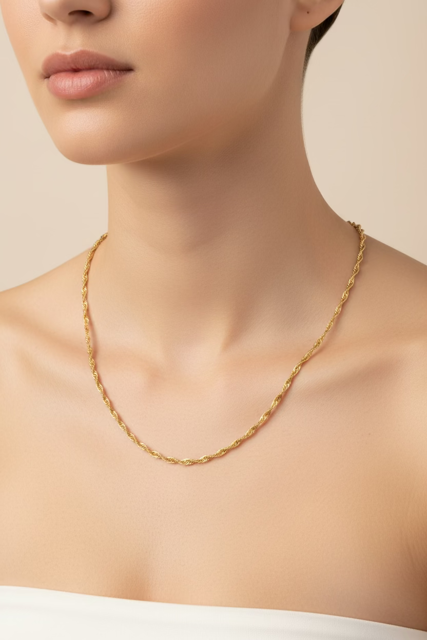 14K SINGAPORE CHAIN NECKLACE 2N-60CM LCC-27890021