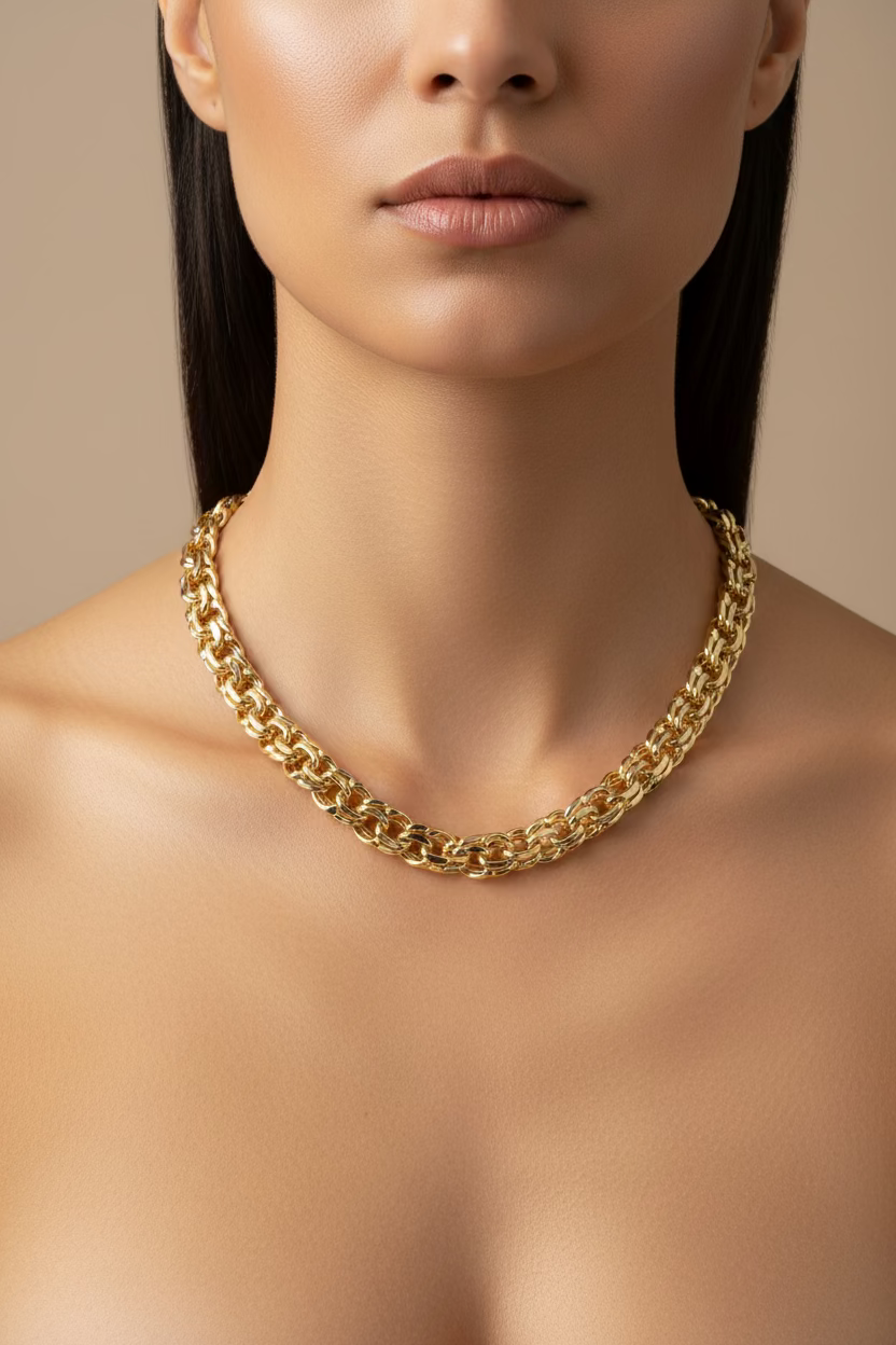 14K BYZANTINE LINK NECKLACE 8N-60CM LCC-35530017
