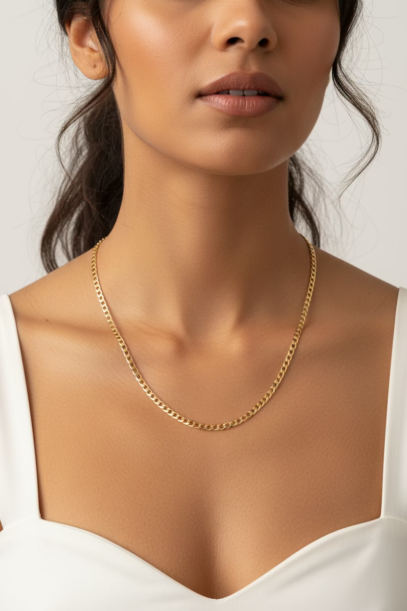 14K CUBAN CURB LINK CHAIN NECKLACE 3N-55 LCC-27210048