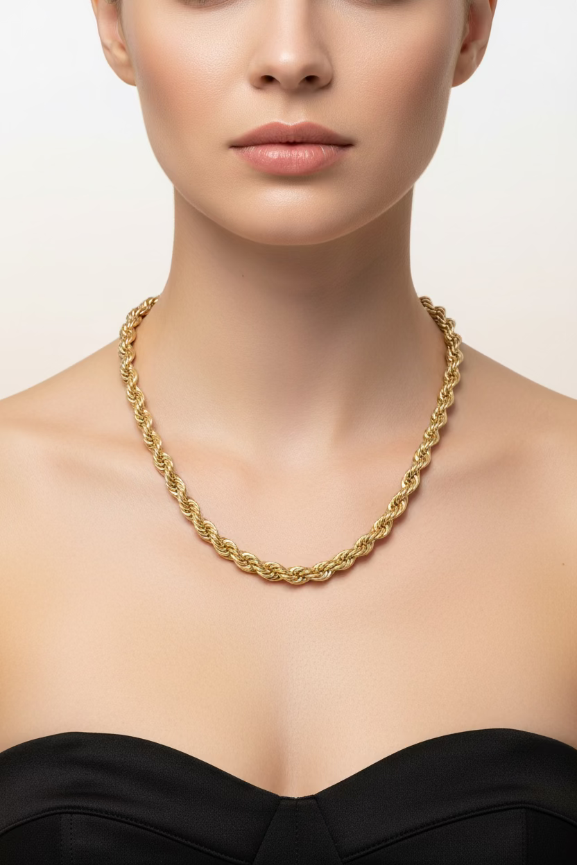 14K ROPE CHAIN NECKLACE 7N-55CM LCC-28450136