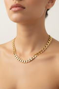 14K 32IN CUBAN LINK CHAIN STYLE NECKLACE 6DC-80CM