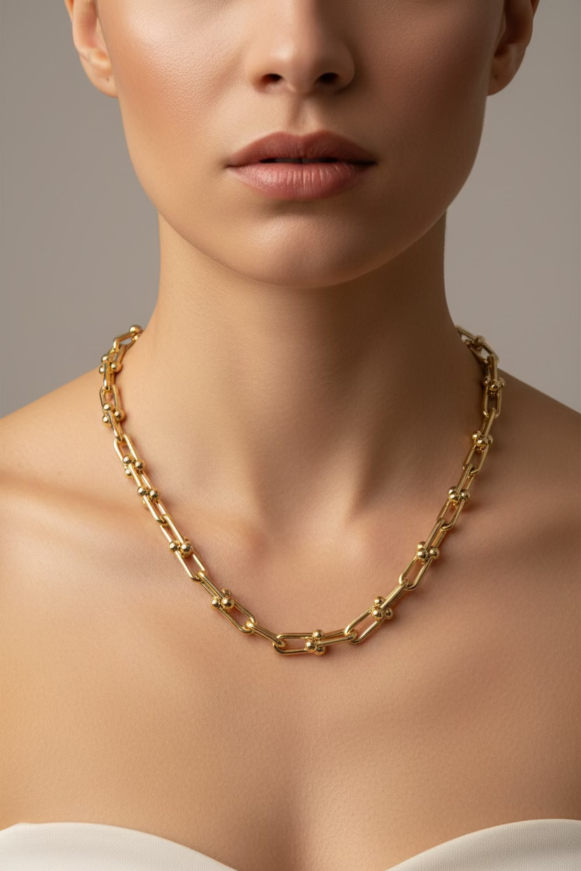 14K 18IN U-LINK STYLE NECKLACE 45+5 CM TH-03250024