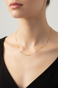 14K 18IN BEADED CHAIN STYLE NECKLACE 45CM X001173361