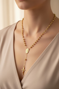 14K 6N OUR LADY GUADALUPE CENTERPIECE MEDAL 6N-60CM LA-01510003