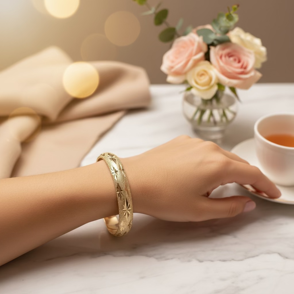 14K 8N STARRY NIGHT BANGLE BRACELET CH-02010746