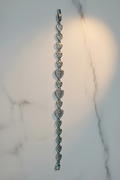 WHG HEART 'CZ" LINK BRACELET ZM