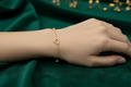14K HEART SHAPED CHARM "CZ" BRACELET OS-00120006