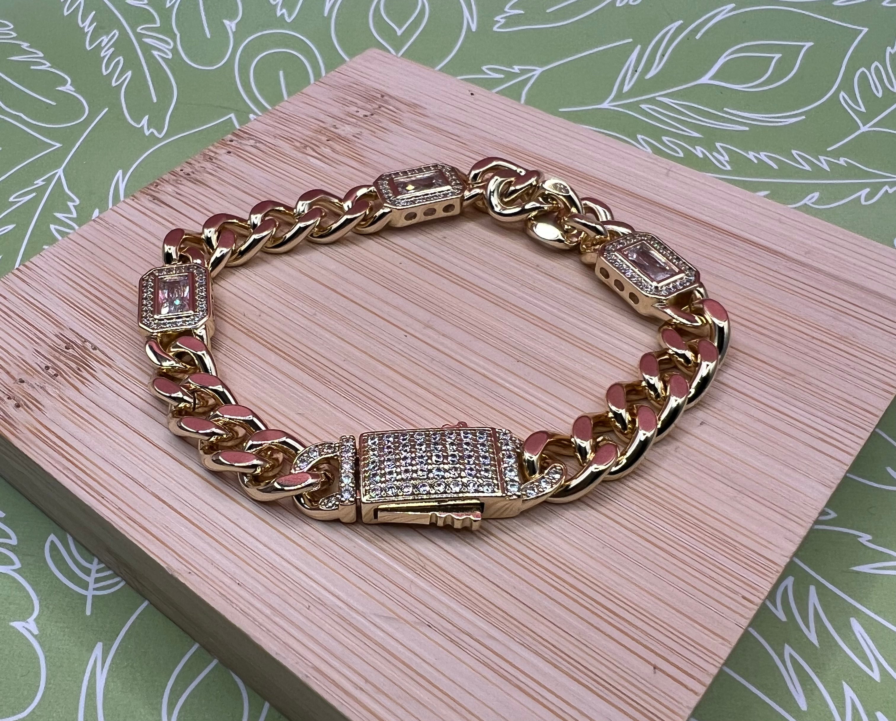 14k Bracelet Monaco 7.5in ZBCF-0047
