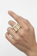 14K 3D JESUS CRUCIFIX "CZ" RING ZM