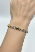 14K XOXO "CZ" DESIGN BRACELET ZM