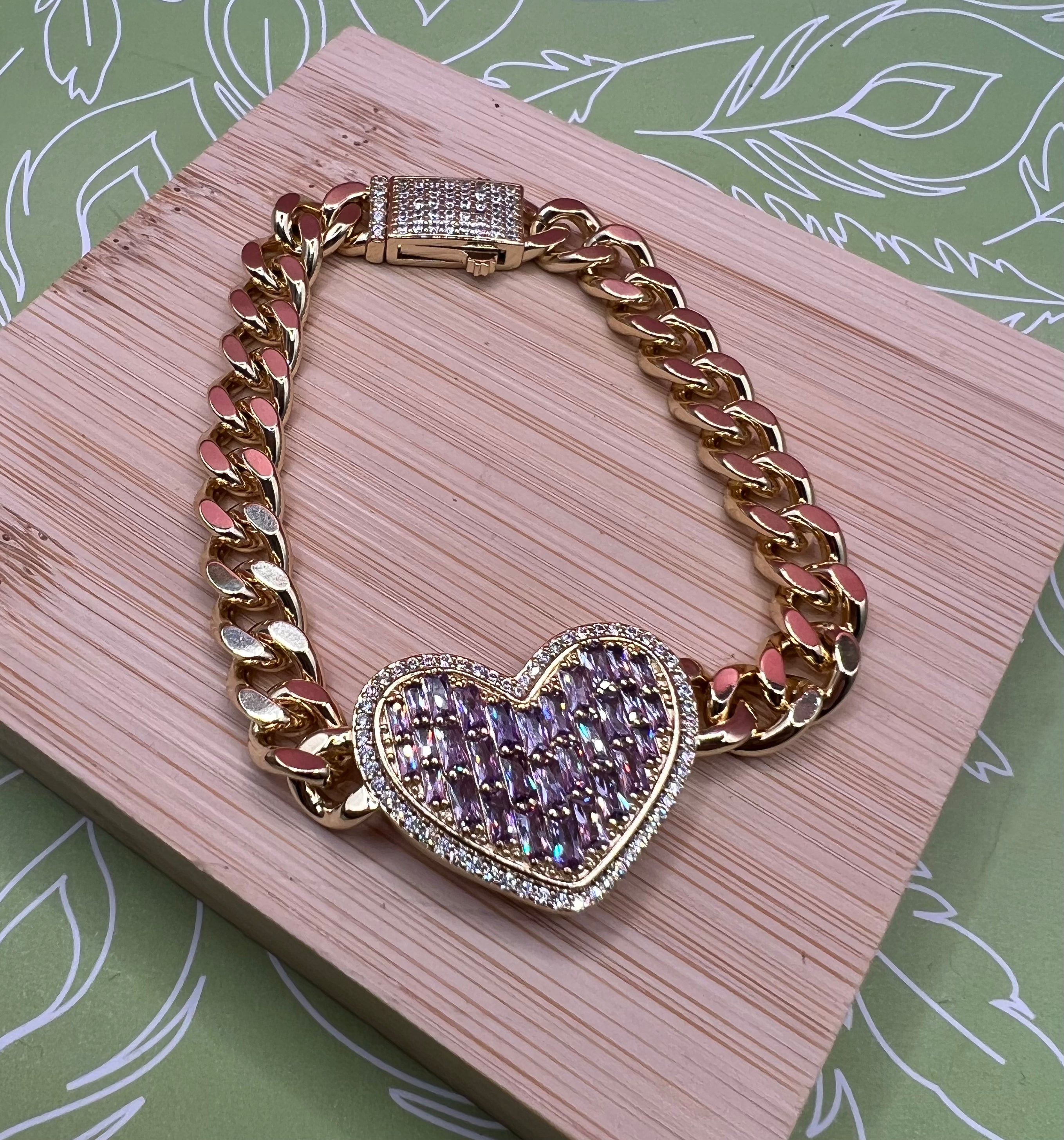 14k Monaco Heart Bracelet ZSCF-0033B