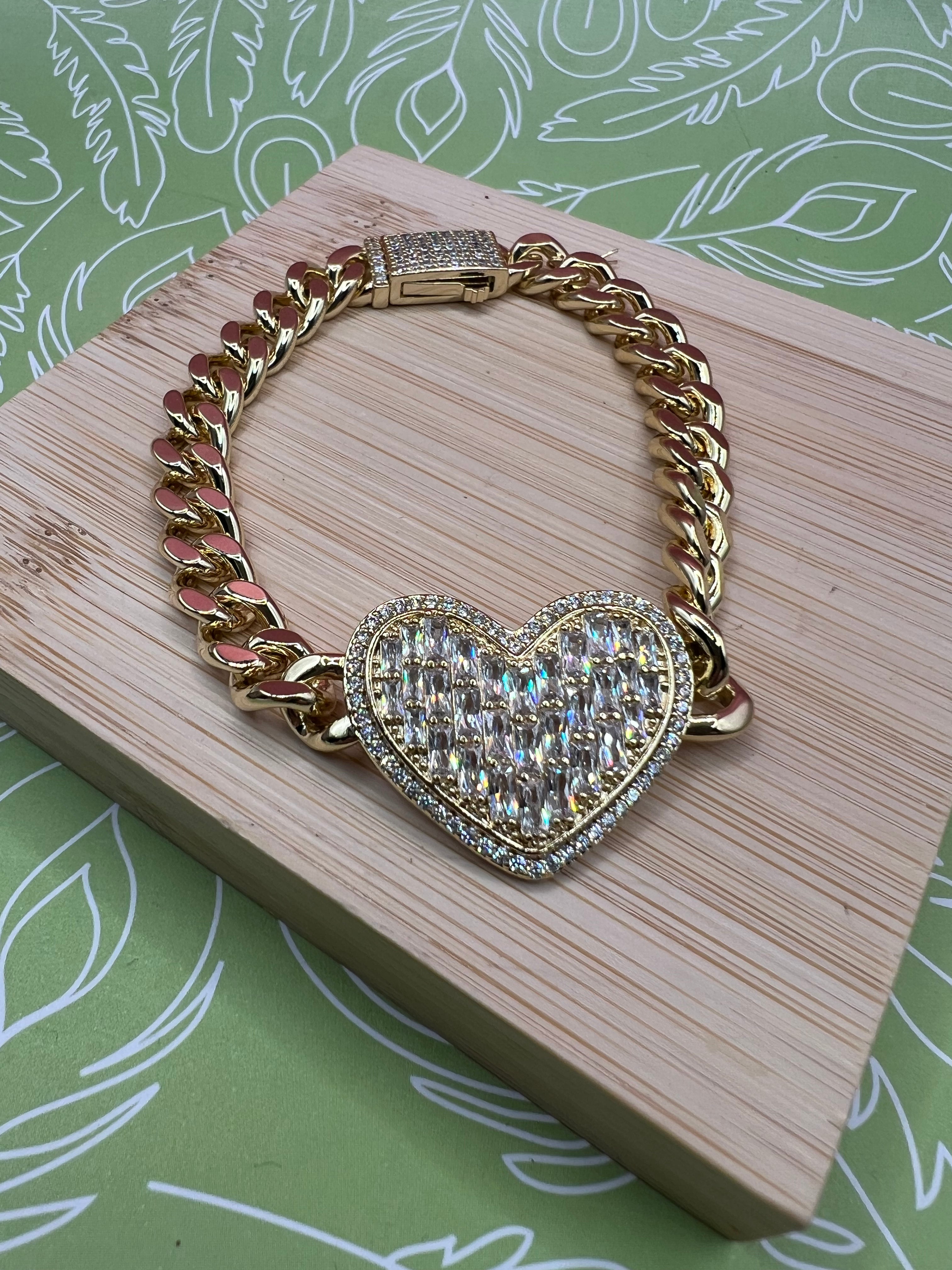 14k Monaco Bracelet Heart Shape ZSCF-0033B
