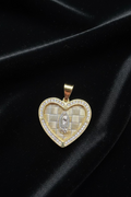 14K HEART-SHAPED VIRGEN OF GUADALUPE PENDANT