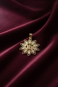 14K SWEET 15 FLOWER DESIGN PENDANT
