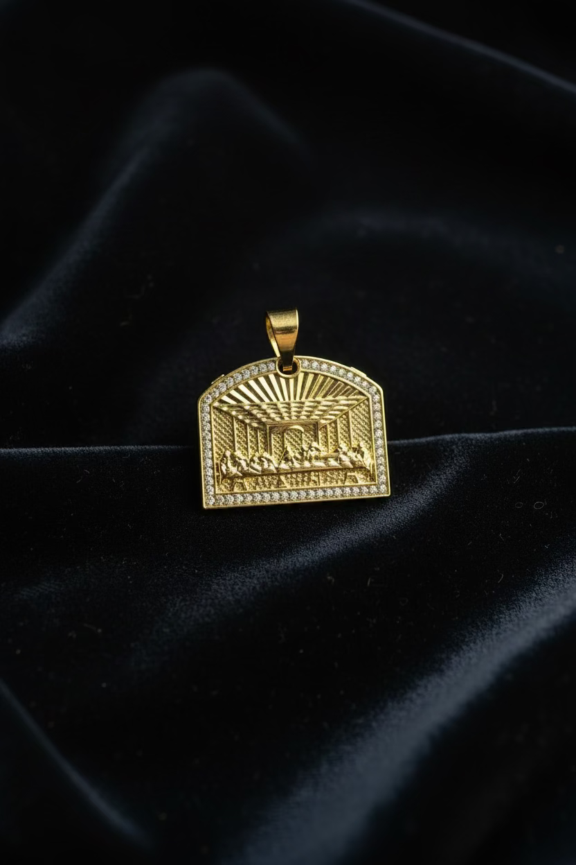 14K THE LAST SUPPER OF JESUS PENDANT