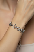 WHG 19CM ICED OUT DOLPHIN WAVE LINK BRACELET 19CM MS-23220001