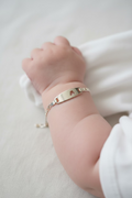 14K 8N-BB PLATED CUT-OUT MICKEY MOUSE SILHOUETTE FIGARO LINK ID BRACELET PS-01410001