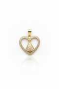 14K OUR LADY OF APARECIDA HEART PENDANT