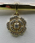 14k Flower Pendant Clear ZSYX-0610P