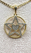 14K Star Heart Pendant P2302428104