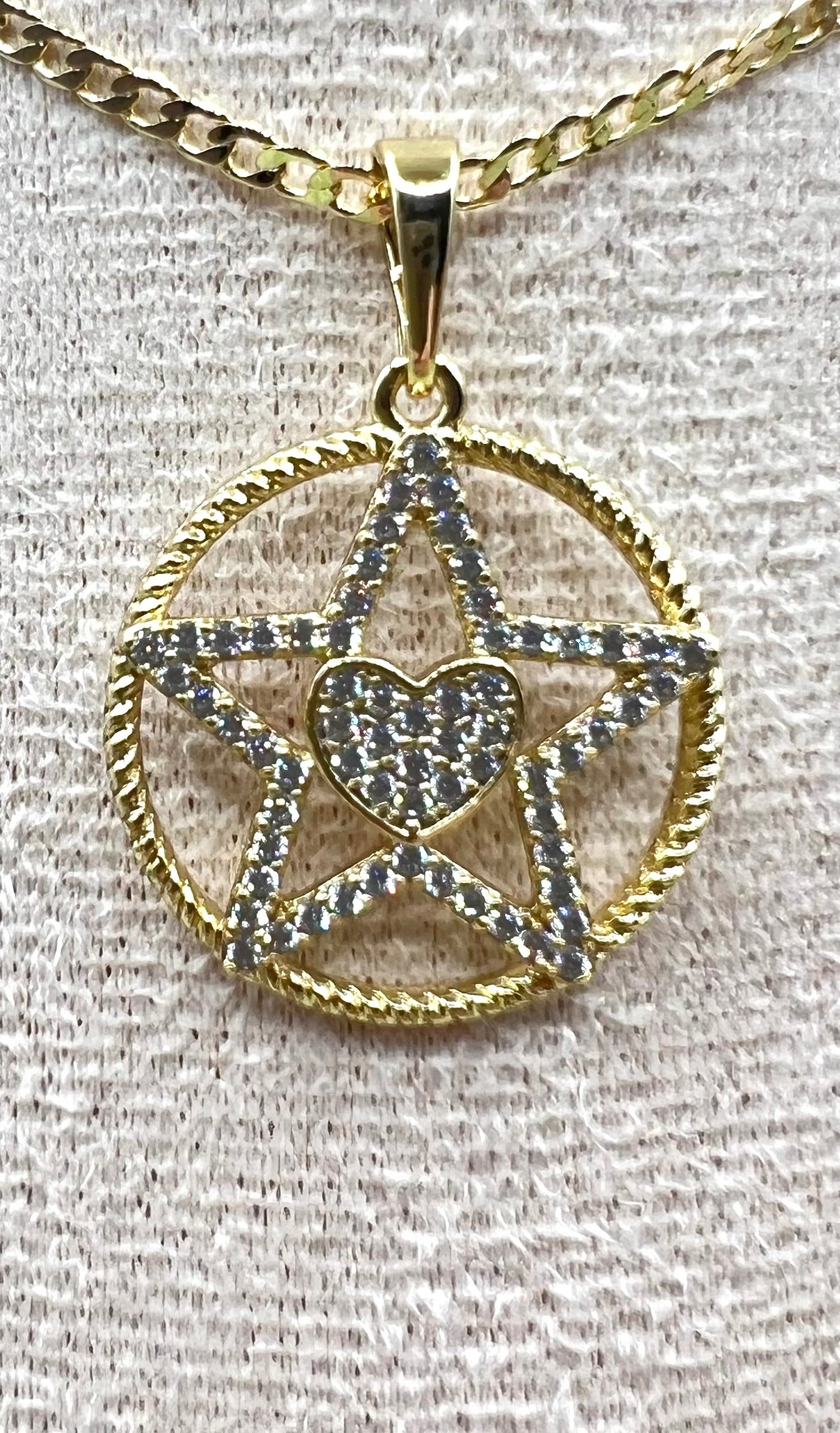 14K Star Heart Pendant P2302428104