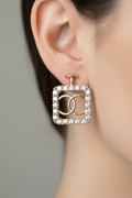 14K INSP CC NO.5 PERFUME BOTTLE STYLE DANGLE EARRING