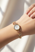 14K MULTI-COLOR X-NAO QUARTZ BUTTERFLY WATCH