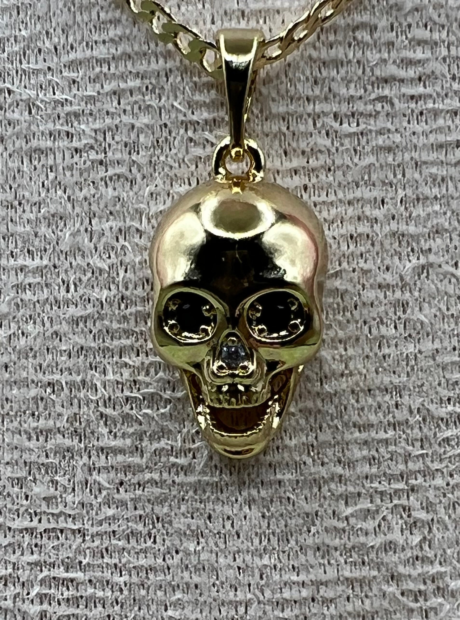 14K Skull Pendant ZPYX-2580