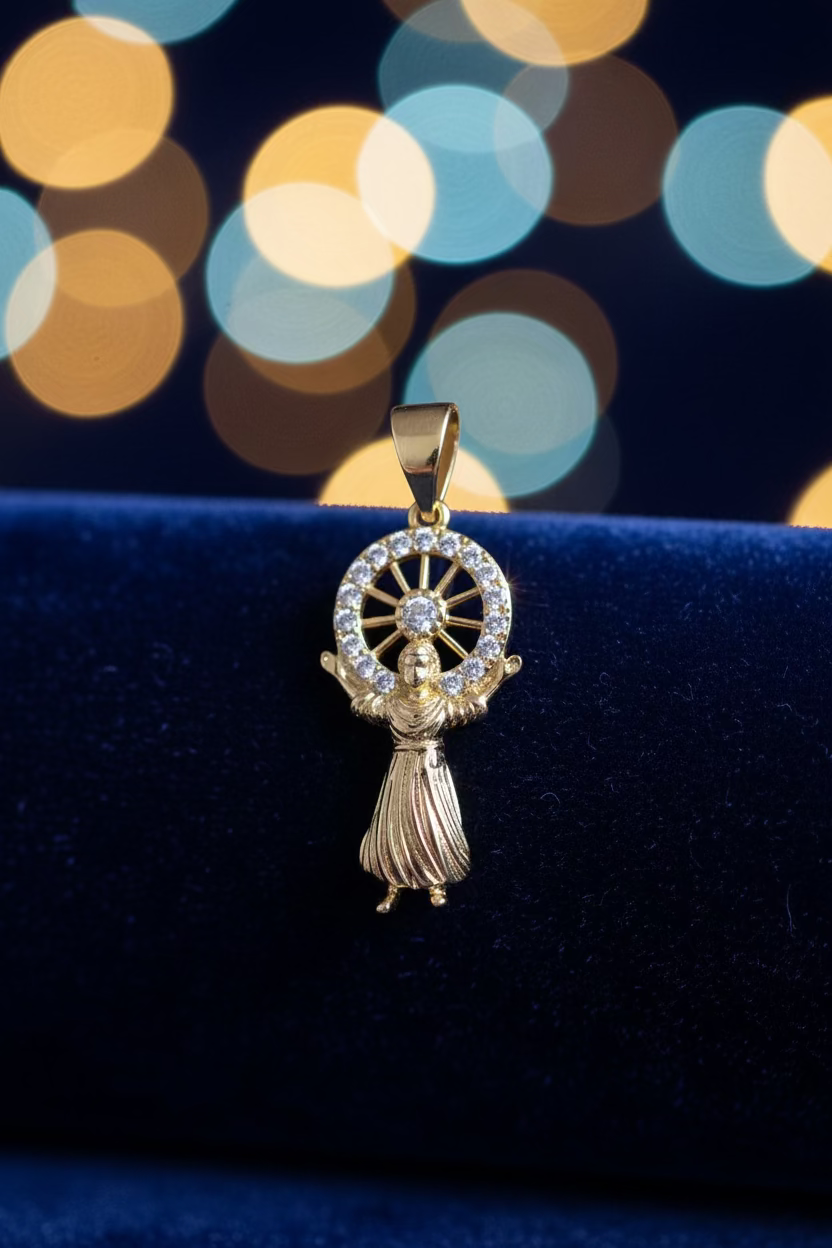 14K SAINT CATHERINE OF ALEXANDRIA PENDANT X001238790