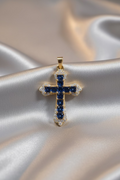 14 DARK SAPPHIRE CROSS PENDANT YAH682F