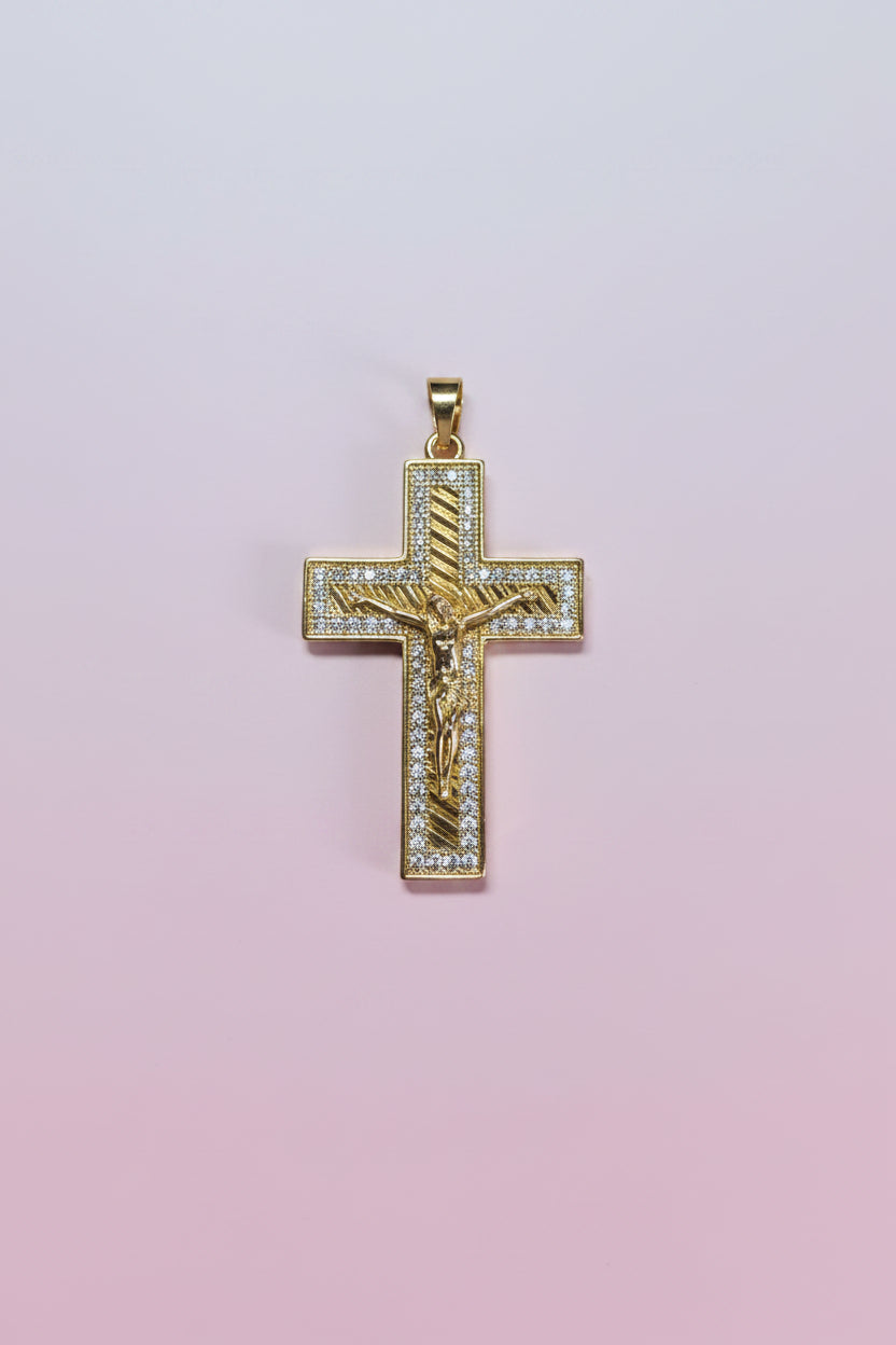 14K CLEAR CRUCIFIX PENDANT YAH544A
