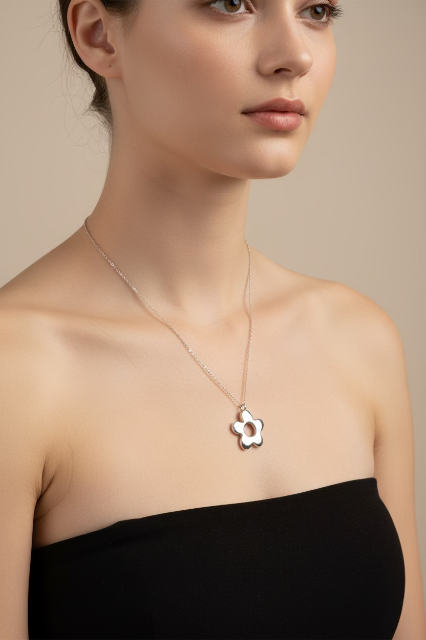 STS 18+2IN FLOWER NECKLACE T001018493