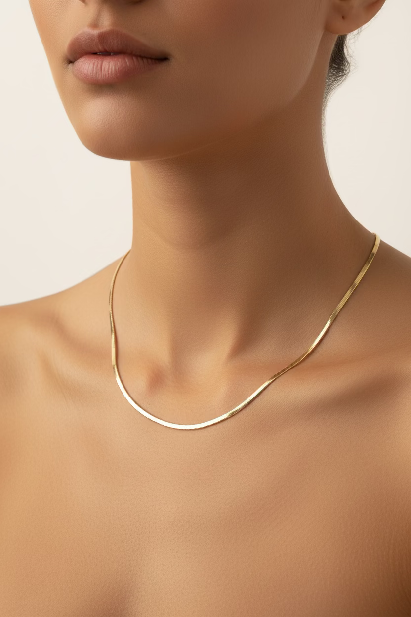 14K SNAKE NECKLACE CHAIN 50CM=20IN T001220054