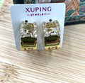 14K Fendi Inspired Huggie Earing UEYX-2101