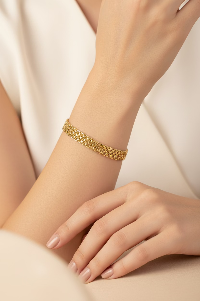 14K 5N-21CM MULTI-ROW BISMARCK BRACELET LCC-37150001