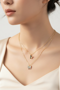 14K LAYERED BUTTERFLY PENDANT NECKLACE ST-52070001