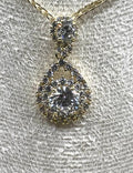 14K Bling Tear Drop Pendant SYX-6431P