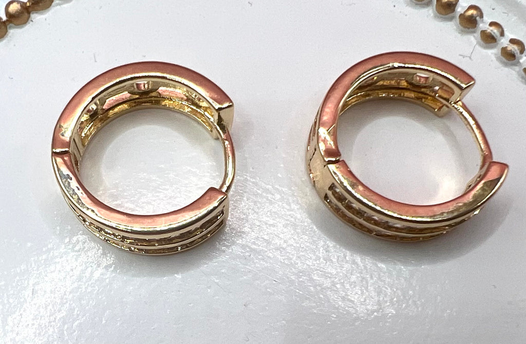14K Huggie Hoop RQ-Bling
