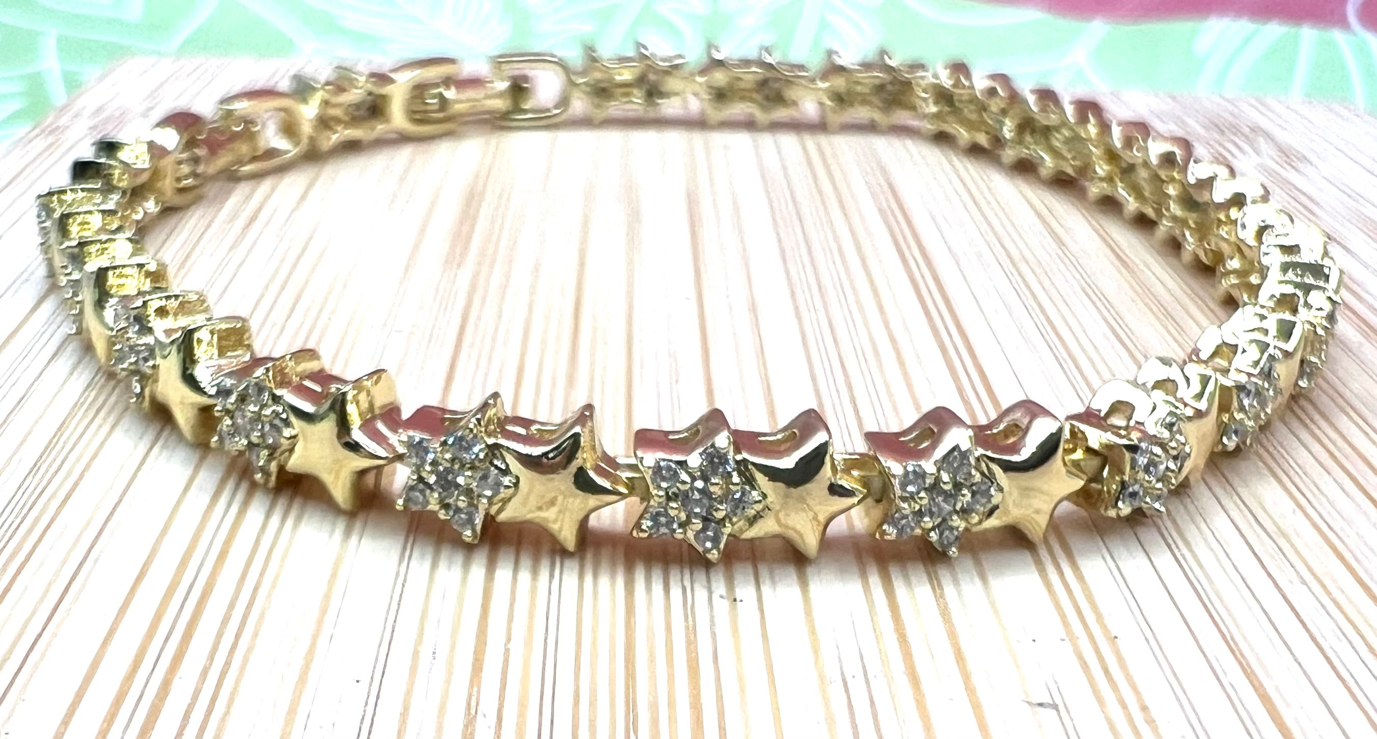 14K Stars Bracelet UBYX-3255-17CM