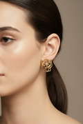 14K PANTHER STUD EARRING X000983364