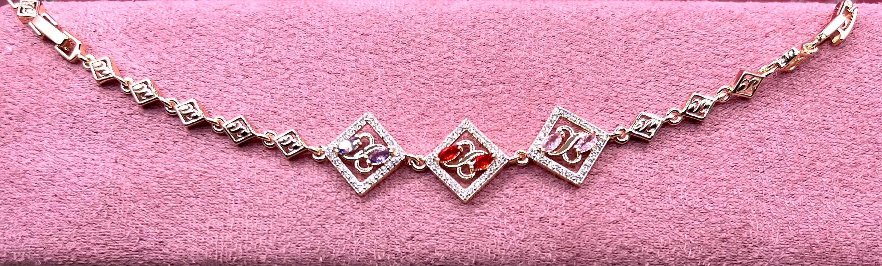 14K Multicolor Bear Bracelet MS-26610001