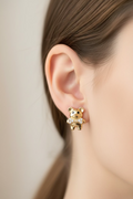 14K TEDDY BEAR STUD EARRING X000468727