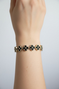 14K BLACK CLOVER TENNIS BRACELET