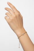 14K CUBIC ZIRCONIA DRAGONFLY CUBAN LINK CHAIN BRACELET OS-06110001