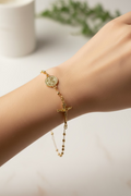 14K SAINT BENEDICT ROSARY BRACELET CS-17730001