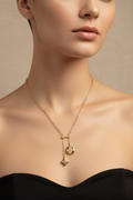 14K INSP LV MONOGRAM PARTY LARIAT NECKLACE