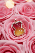 14K ORANGE-RED GUMMY BEAR PENDANT