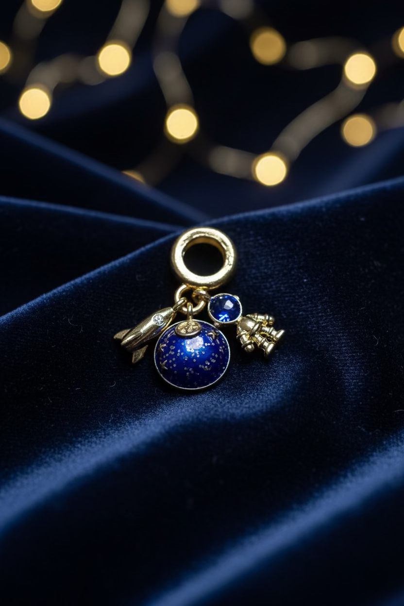 14K 3-IN-1 APACE DANGLE CHARM PANDORA